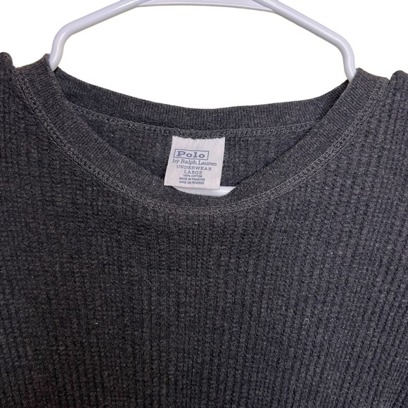 Polo ralph lauren thermal stretch underwear base layer gray men's large - Picture 2 of 3